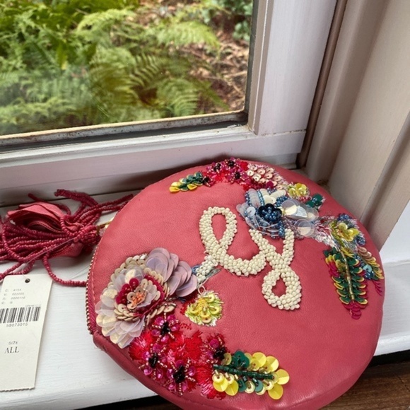 Anthropologie Leather Monogram G Pouch - Picture 2 of 3